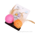 Cat Application Ball With Feathers Cat Toys Pack